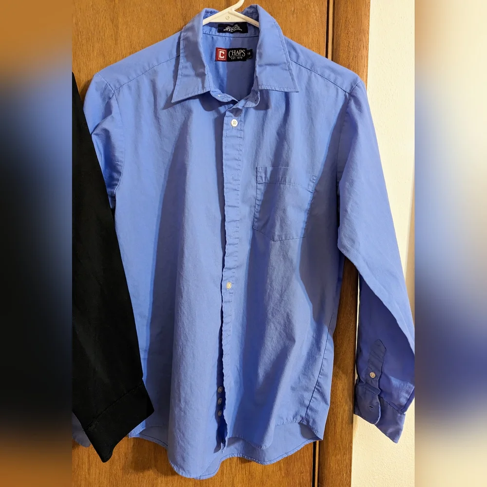 💥5 for 25💥💜HP💜Chaps dress shirts Boys size 18 lot of 2 - Picture 8 of 14